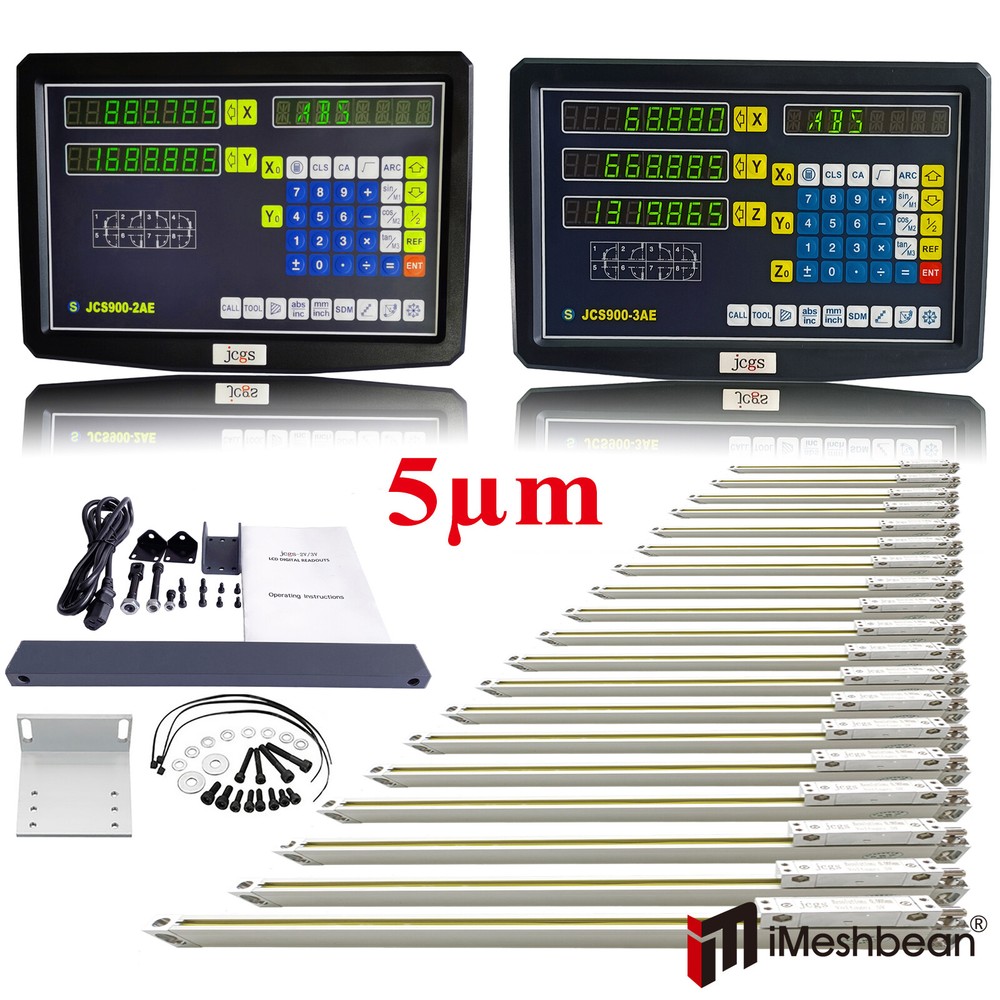 2/3 Axis Digital Readout Linear Scale DRO Display 5um for Bridgeport Mill Lathe
