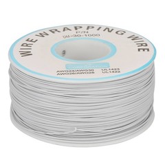 1 Roll 30AWG Single Strand Copper Wire Wrapping Cable 0.25mm White