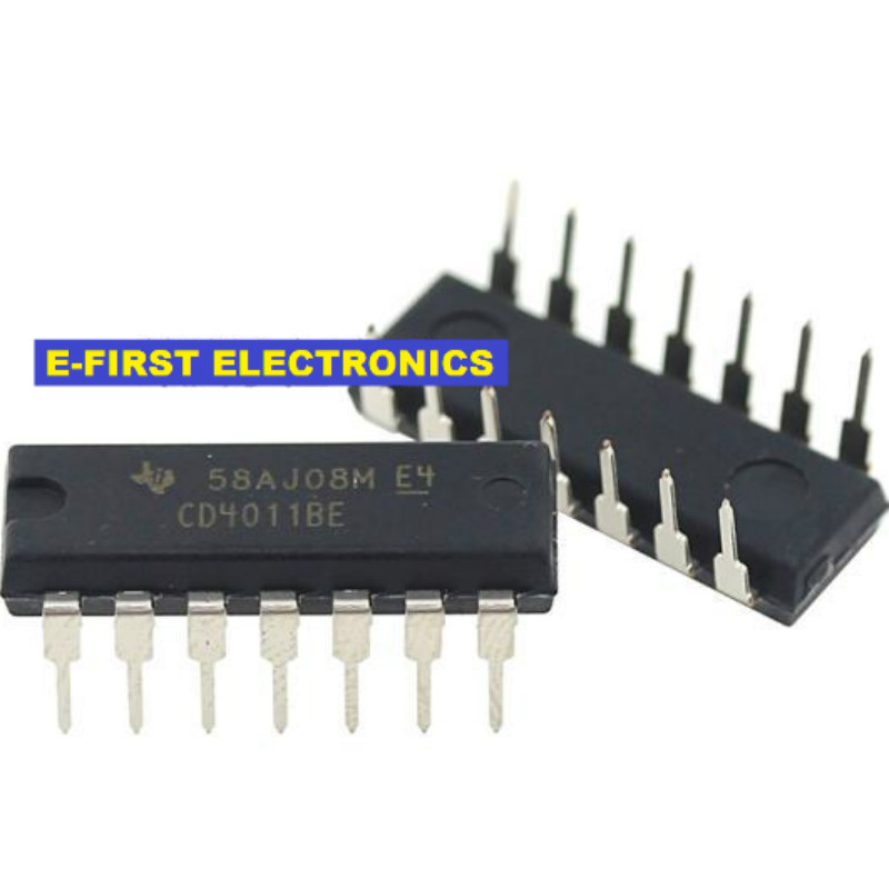 50pcs Straight plug CD4011BE DIP-14 original four 2-input NAND gate