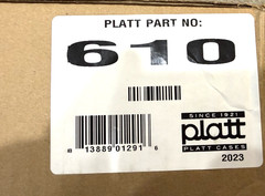 (2) PLATT LUGGAGE #610-Black Protective Cases -W/ Pick and Pluck Foam-NIB