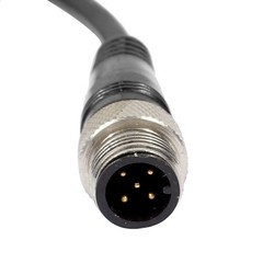 M12 2m Male Straight 5 Pin Connector Aviation Electrical Cable