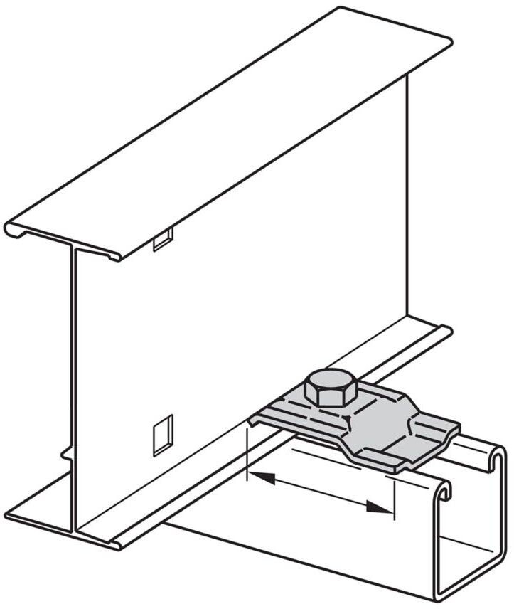 B-Line 9G-1205, 2-1/2″ L, Nickel Brass, Cable Tray Clamp/Guide, 1pc