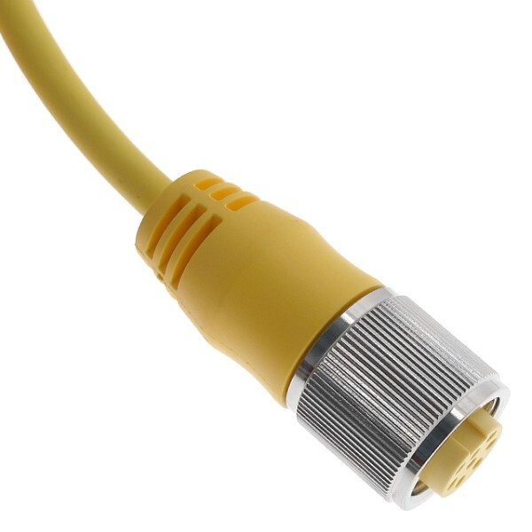 NEW Mencom 7 Pole Female Straight 50 Ft Yellow Cordset; MIN-7FPX-50