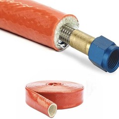 Silicone Rubber Fiberglass Heat/Fire Sleeving High Temp & Voltage Resistant Tube