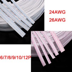 6-12Pin Flexible Flat Ribbon Cable 24/26AWG UL2468 Tinned Copper Connector Wires