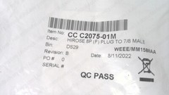 TELEDYNE DALSA CC C2075-01M, HIROSE DOUBLE-ENDED NANO I/O CABLE, NEW #340498