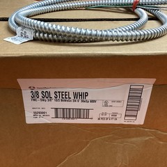 30 PCS (6’EA) SOUTHWIRE SNAP IN LIGHT FIXTURE WHIP 55293001 18-3 METAL CLAD ED4U