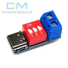 Type-C PD Fast Charging Decoy Trigger Module 5V 9V 12V 20V Adjustable Voltage 5A