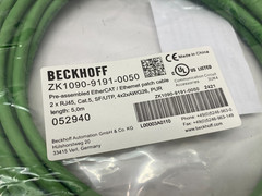 Beckhoff ZK1090-9191-0050 Ethernet/EtherCAT Patch Cable 2 x RJ45 5m 052940
