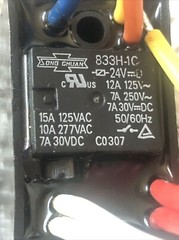 SONG CHUAN 115 VAC 10.0 AMP 833H-IC Power relay for light fixture