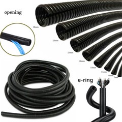 7-28mm Split Convoluted Tubing Conduit Sleeving Wiring Harness Loom Protect