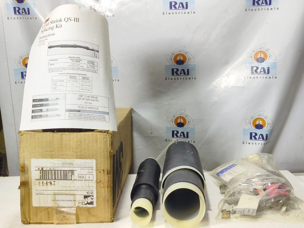 3M 5513A QS-III COLD SHRINK INLINE SPLICE KIT 80-6112-1790-4 9M22A FREE SHIPPING