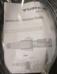 Turck M8 Picofast Female Connector Straight Nickel Plated Brass 6×26 AWG Sealed