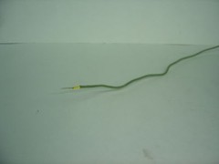 VINTAGE 20 AWG CLOTH COVERED GREEN WIRE, SINGLE STRAND, 10 FEET, NNB