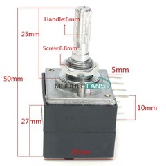 ALPS Log 100K Audio Amp Volume Control Stereo Potentiometer+6mm Rotary Knob
