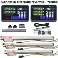 3/2Axis Digital Readout DRO Display Linear Scale 100~1000MM for Mill Lathe CNC