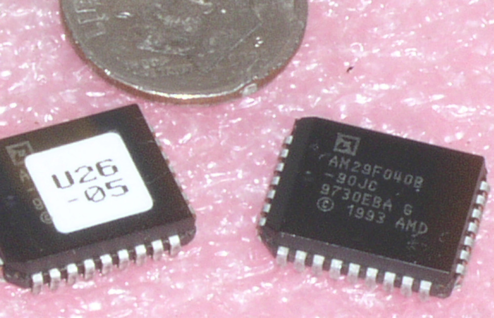 2 NEW AMD AM29F040B-90JC 5V CMOS FLASH 256K X 8 OTP 4 MBIT MEMORY IC PLCC-32 USA
