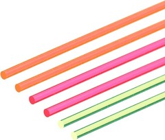 Fiber Optic Rods PMMA 0.5mmx25cm Sight Filament Red, Green, Orange 1 Set Pack 6