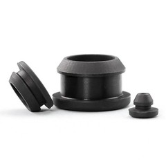 Black 2.5-60.6mm Silicone Rubber Snap-On Hole Plug Blanking Seal Bung Pipe Tube