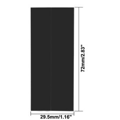 20 Pcs 29.5mm Flat Width Heat Shrink Tubing Tube Pre Cut 72mm Black