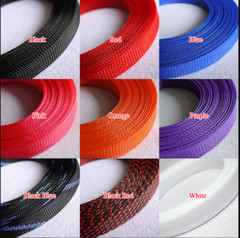 PET Braided Sleeving / Expandable Wire Cable Sheathing Loom Tubing 3mm to 100mm