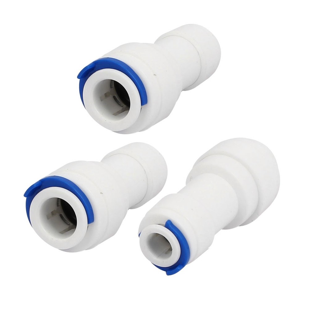 3/8″ Tube to 1/4″ Tube Push Fit Straight Quick Connect 3pcs for Water System