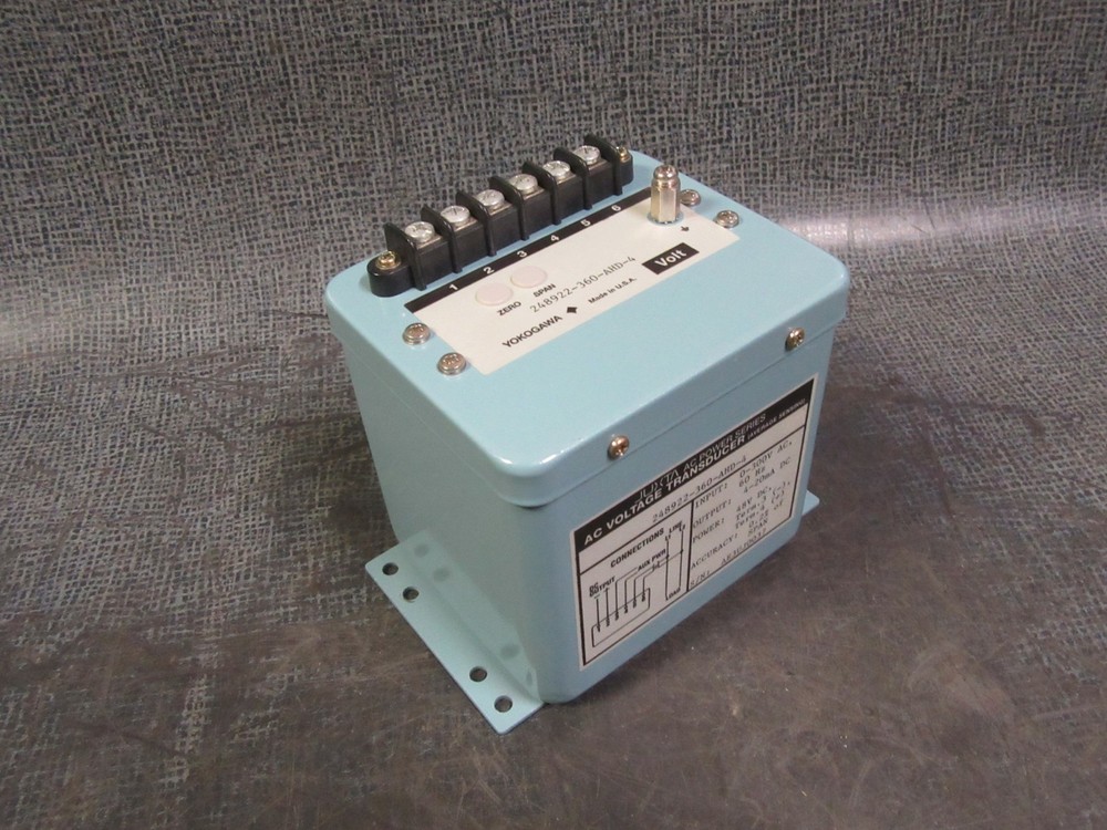YOKOGAWA JUXTA AC SERIES VOLTAGE TRANSDUCER 248922-360-AHD-4 IN:0-300 VAC
