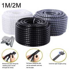 8~25mm Wrap Cable Binding Tidy Leads on TV / PC / Home Cinema / CCTV Wires Hide