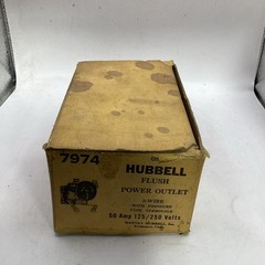 USED 7974 FLUSH PAOWER OUTLET HBL7974 50 Amp 125/250 Volts