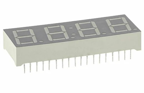 CA25-11CGKWA 4 Digit 7-Segment LED Display, CA Green 34 mcd RH DP 6.2mm