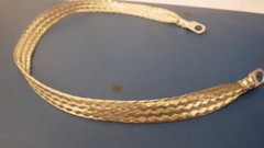 FLAT TINNED COPPER GROUND STRAP 24″L 3/4″W 3/8″HOLE AGS-3237TC-24-3/8 USA SELLER