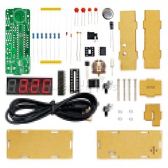 Electronic Clock Kit Set 51 Microcomputer LED Temperature / Time Display DS1302