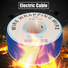 1Roll Wire Wrapping Single Copper Wire Strand 30AWG Cable 0.25mm Core Dia. Blue
