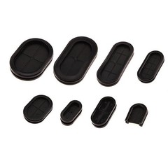 Oval Blanking Blind Rubber Wiring Grommet Dual Sided Closed Cable Hole Plug Bung