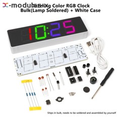 4Digit DIY Electronic Clock Kit LED Digital Clock Time Temperature Date Display