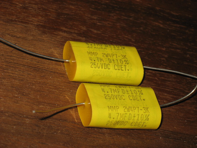 4.7uf 250 volt Mylar capacitor, qty of 1