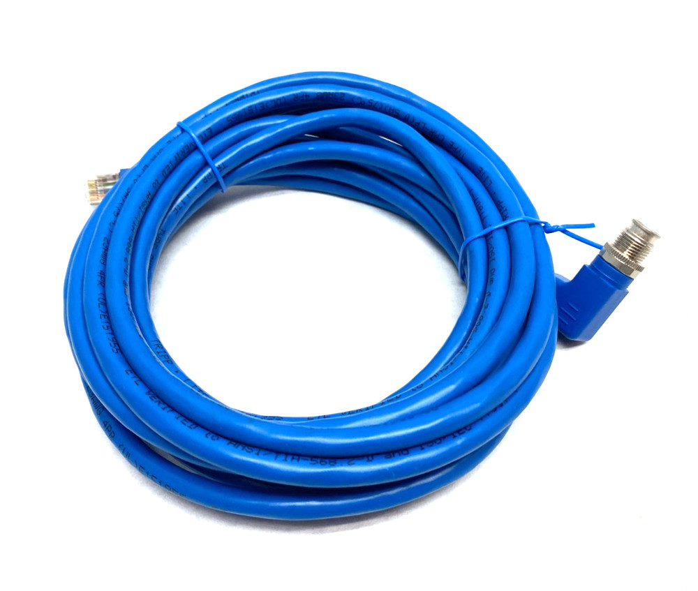 Eaton Tripp Lite NM12-6A4-05M-BL Right Angle M12 X-Coded to RJ45 Cable Cat6A