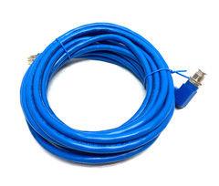 Eaton Tripp Lite NM12-6A4-05M-BL Right Angle M12 X-Coded to RJ45 Cable Cat6A