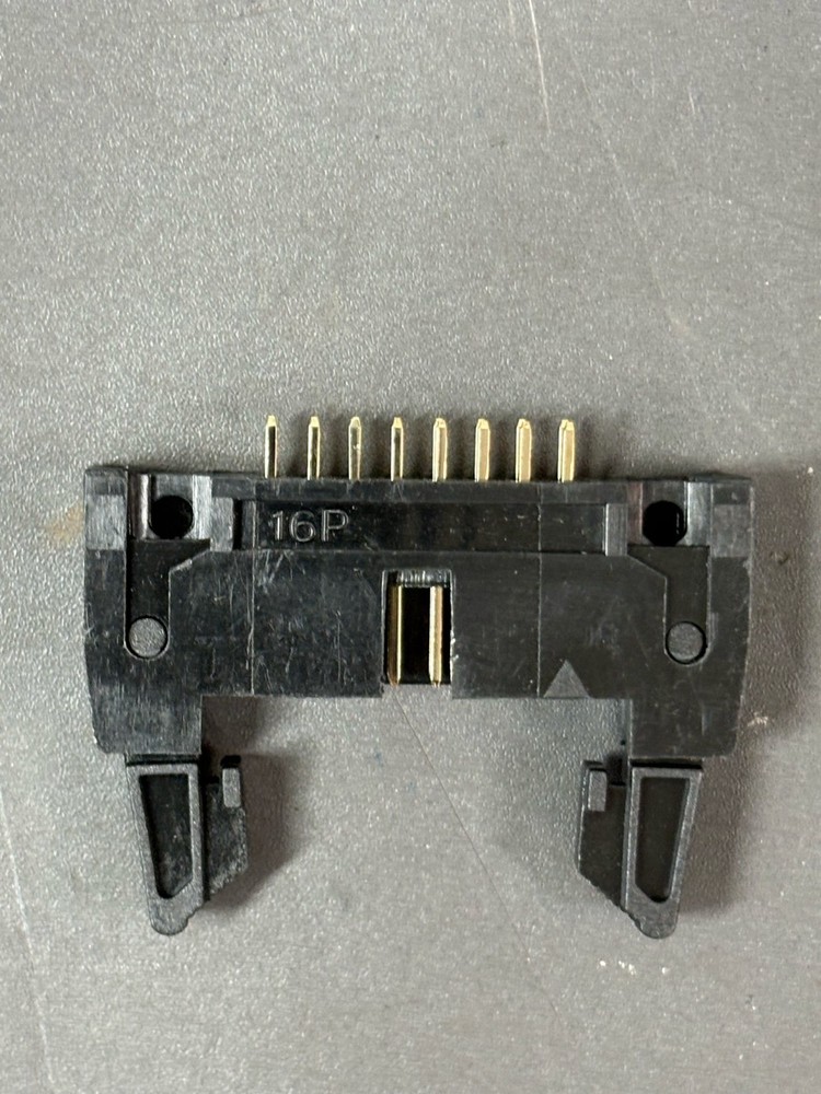 30x 16 Pin IDC Card Edge Connector PCB Mount Latch Black 16P Header