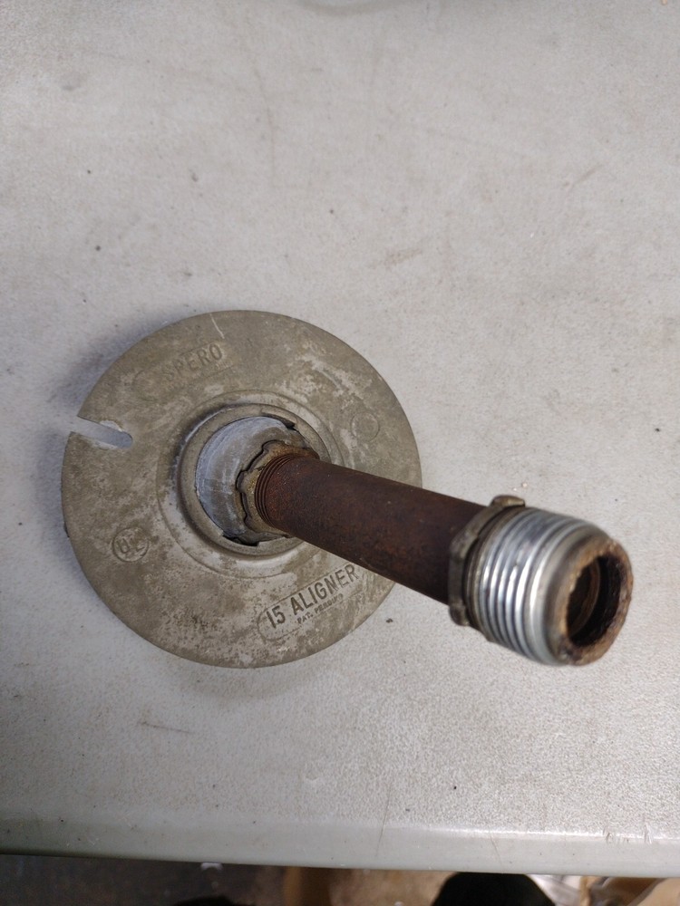 4″ Electrical Box Hanging 1/2″ Pipe Thread Swivel 15 Aligner Vintage SPERO