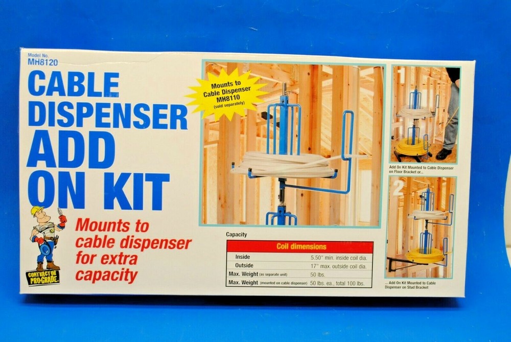 MH8120 Cable Dispenser Add On Kit, Mounts To Dispenser MH8110 (sold separately)