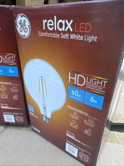 3 Pack GE 93116239 LED Light Bulb, G40 Lamp, 60 W Equivalent, E26 Medium Bulbs