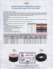 IWC MINI-SPLIT TRAY CABLE 14/4 STR THWN-2 600 VOLT 20, 50, or 250 FOOTERS