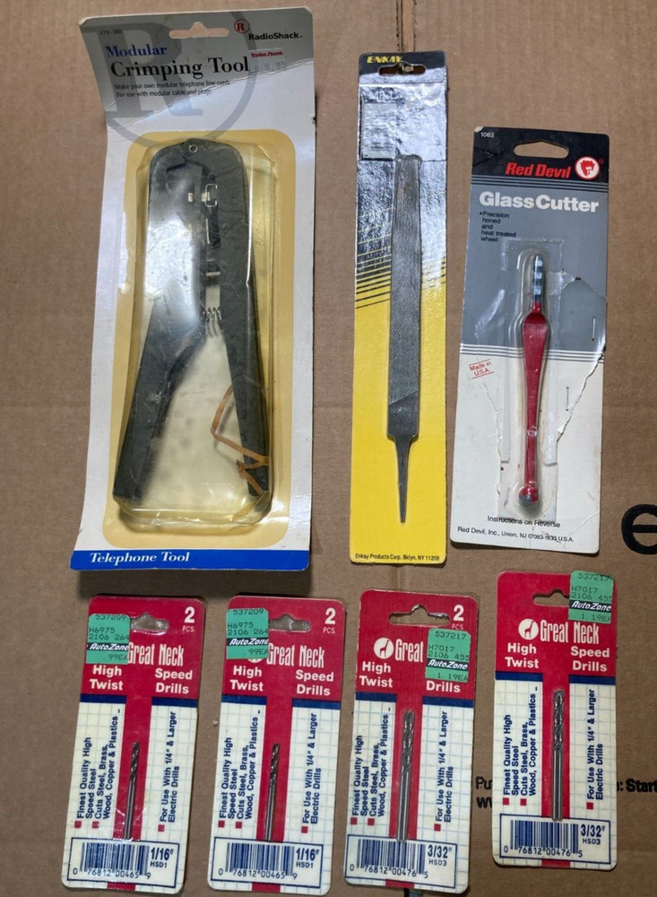 7pks OF Assorted Hobby Tools Crimper Cutter Bits File AS SHOWN NIP