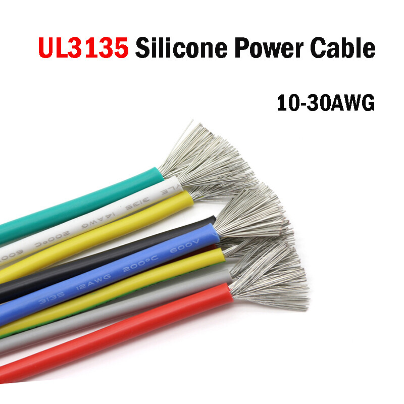 UL3135 10AWG to 30AWG 600V Silicone Power Cable Tinned Copper Wire 200℃
