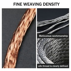 Round Copper/Tinned plated Braid Cable Copper Braid Wire Ground Lead 2.5-120mm²