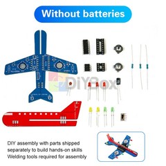 LED Flowing Light Aircraft Model Kit DIY Electronic Kit Circuit Toy Soldering