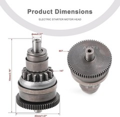 GY6 49cc 50cc Starter Clutch Bendix – for 139QMA 139QMB
