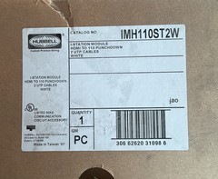 Hubbell IMH110ST2W 100OHM I-Station Module HDMI to 110 Punch Down 2 UTP Cables
