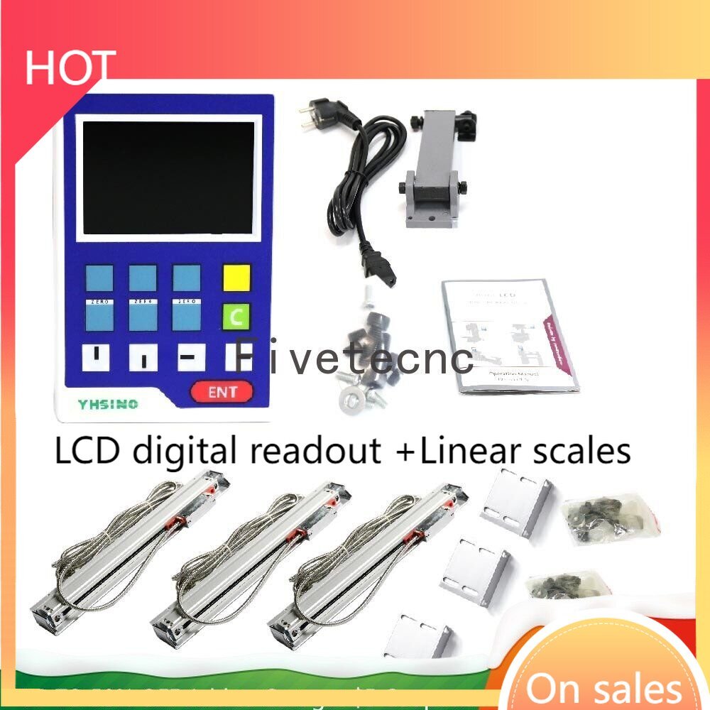 Mini LCD DRO Kit Digital Readout Display and KA300 Linear Scale Glass Encoder